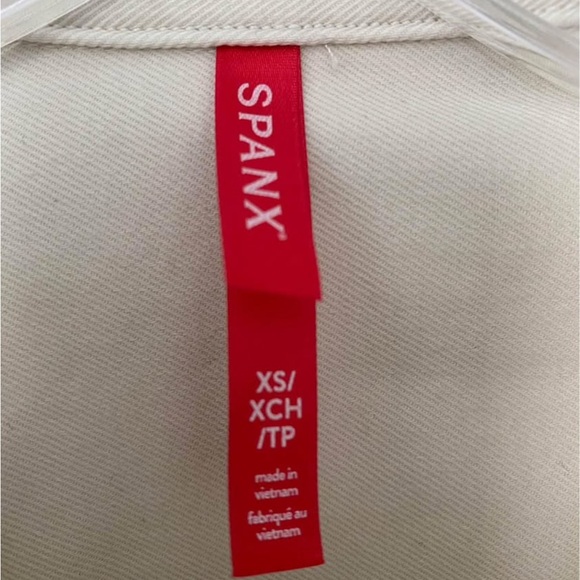 SPANX Cream Button-Up Midi Dress - Picture 5 of 5